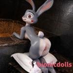 Dolls Castle 168cmFurry Silicone Sex Doll Rabitty